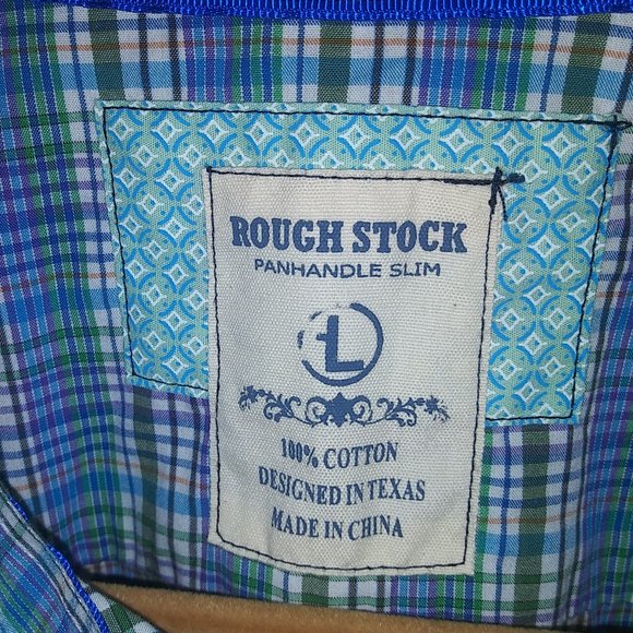 Rough Stock Panhandle Slim SS Button Down Shirt Lg NWT - Picture 2 of 7
